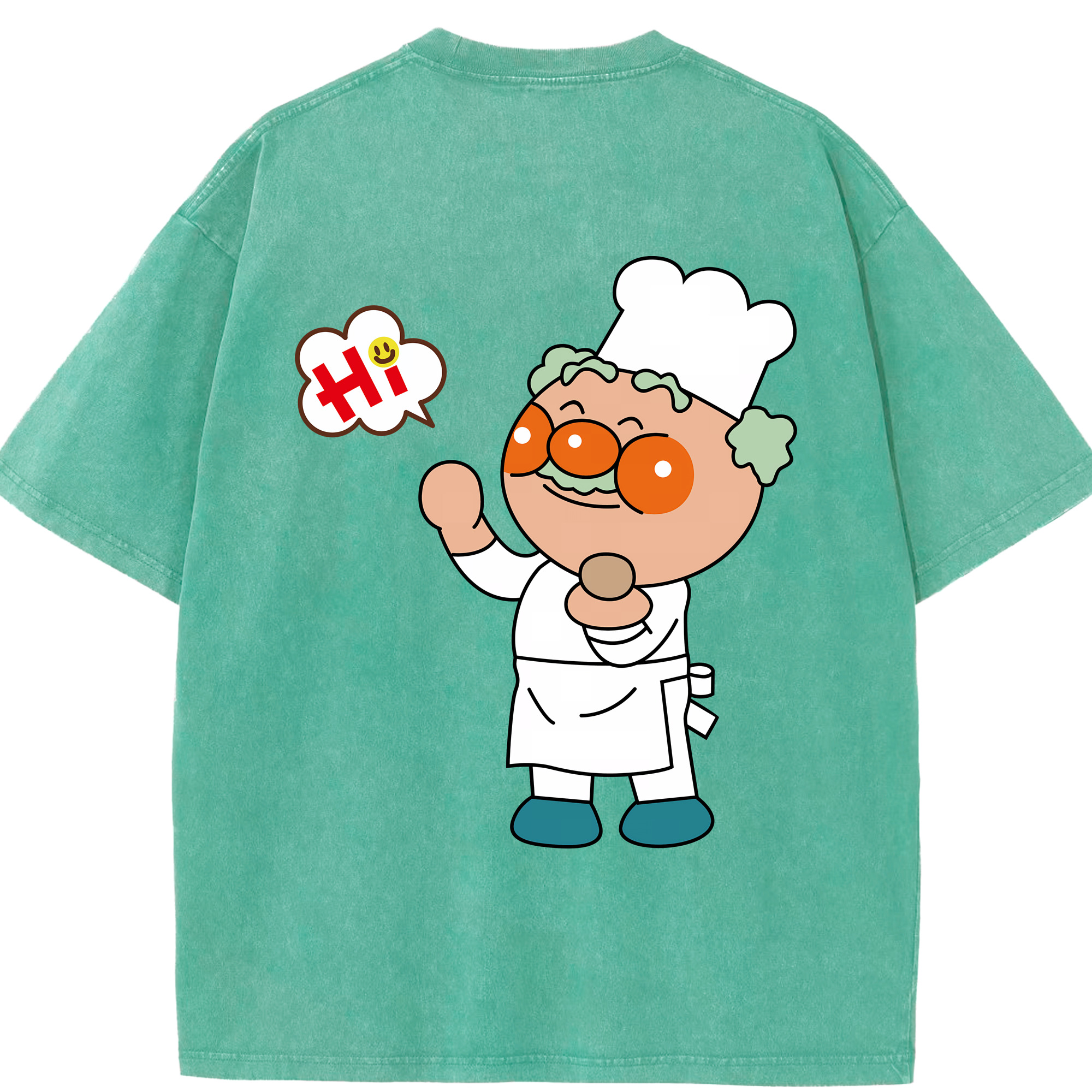 （画像用） アンパンマン Anpanman 綿100% ヴィンテージ風 半袖Tシャツ（背面プリント）